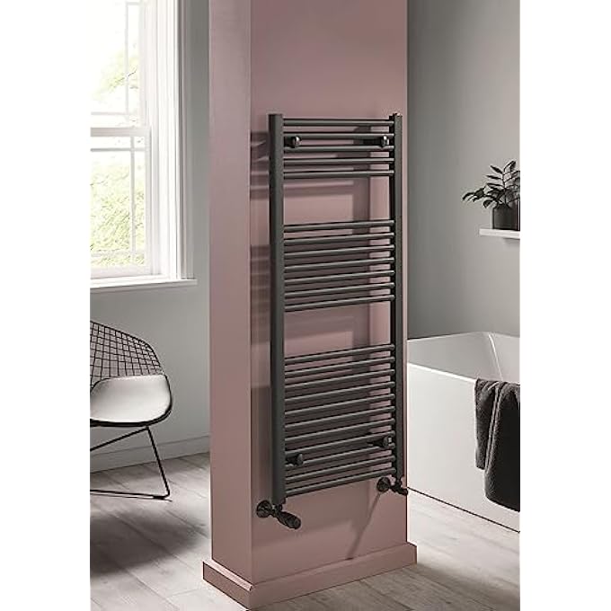 THERMOSTATIC RADIATOR VALVES AND ANGLED LOCKSHIELD VALVE - CLASSY AND MODERN DESIGN 1/2" X 15MM ANGLED RADIATOR VALVES (BLACK) - Image 2