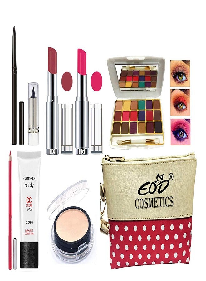 Eod Make Up Combo For Women/Ladies New Cosmetics Kit with Pouch (Set of 9 Pcs) A44 - Image 1