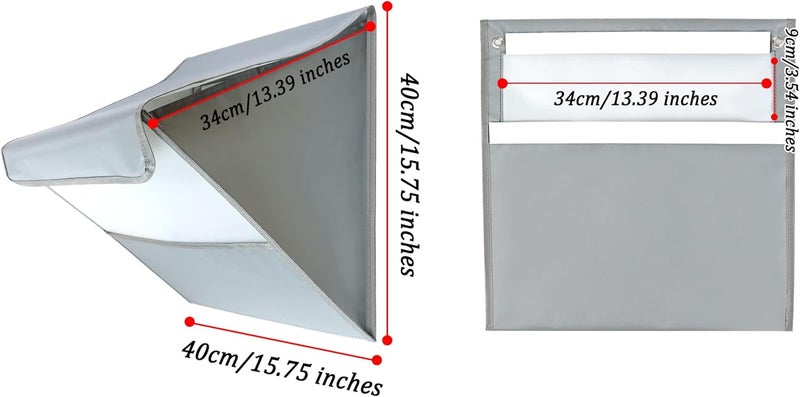 Annmore Mail Slot Catcher for Door Mail Slot, Grey Mail Catcher Bag, Indoor Mail Slot Cover Interior Draft Stopper, Large Size, Self-Adhesive, Large Capacity, Practical Garage Door Accessories - Image 2