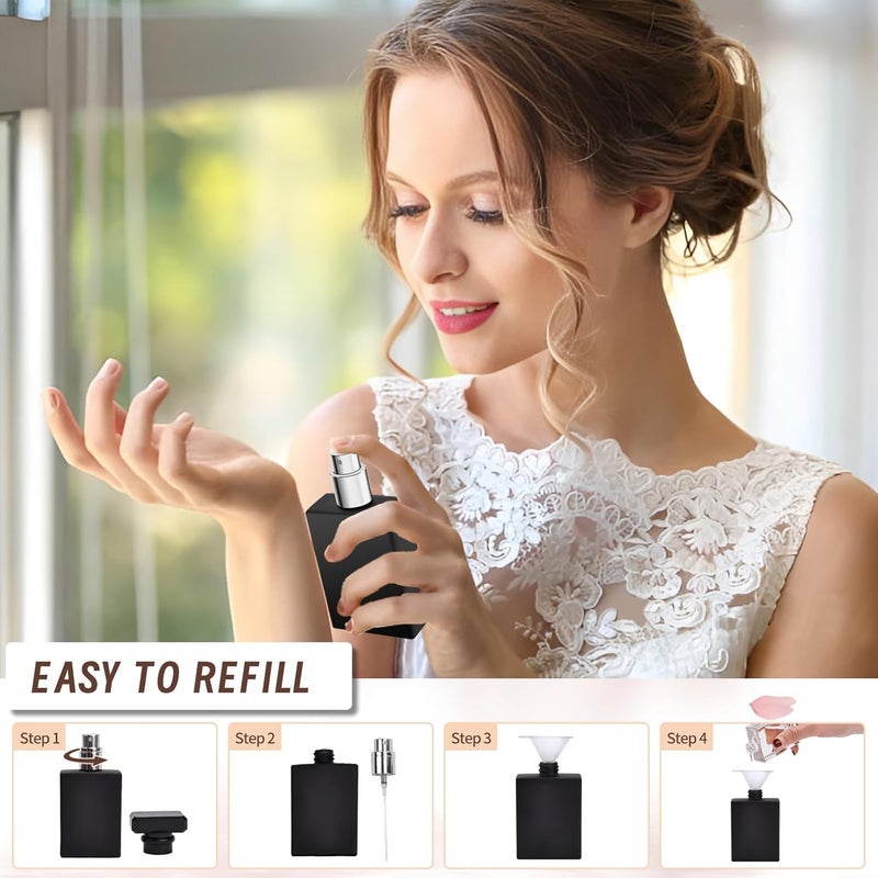 Luxsego Perfume Bottle Atomizer 30ML Refillable Fine Mist Spray Bottles, Empty Glass Essential Oil Container for Travel, Handbag or Date, With Storage Bag & Funnels(Classic) Land transit & shipment compatible - Image 4
