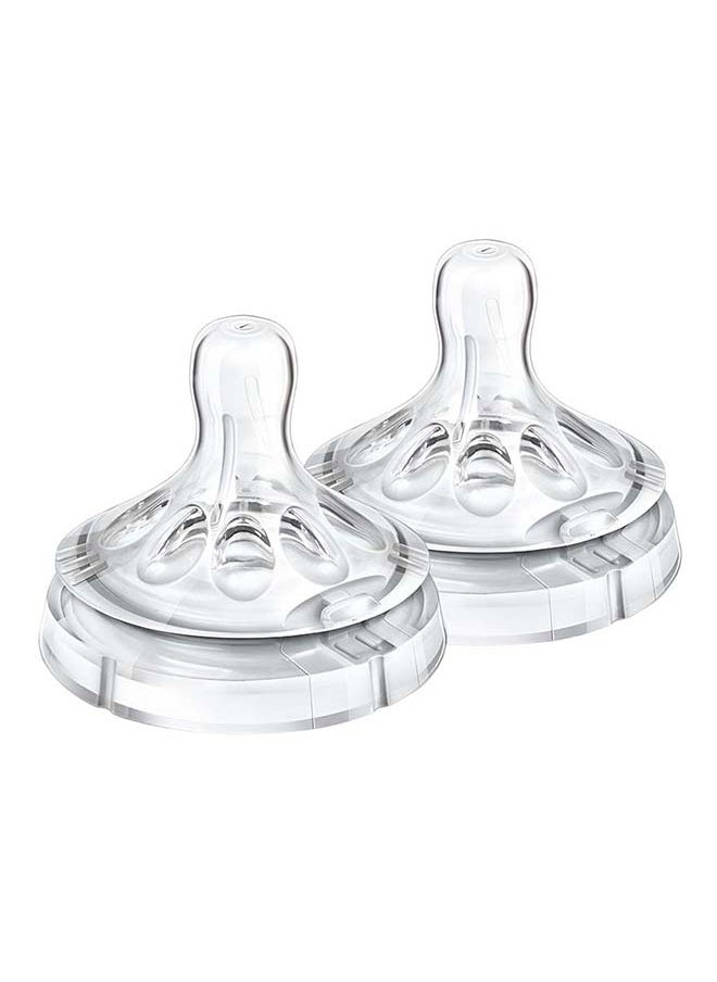 Dr.isla 2-Piece Anti-Colic Nipples, Silicone Teat, BPA Free, Soft & Safe, Reduces Colic, Ideal for Breastfed Babies  - Image 1