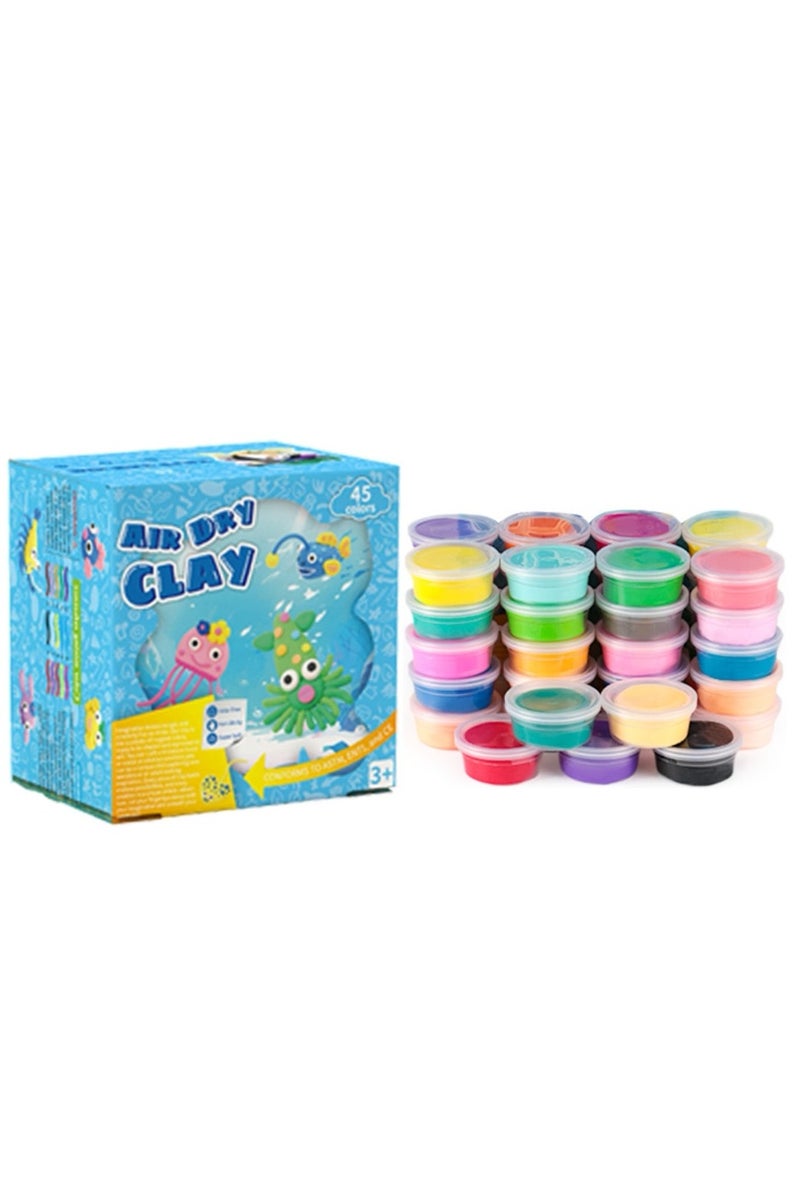 JAYATO 45 Colors Air Dry Clay for Kids, Safe, Non-Toxic, Ultra-Light, and Easy to Shape for Endless Creative Fun and DIY Projects, Perfect Birthday Gift for Boys and Girls, Play with Friends - Image 3