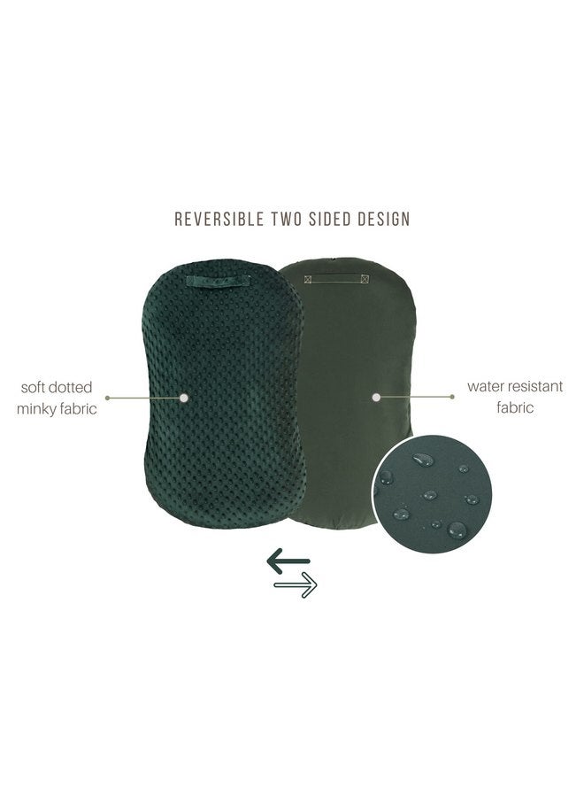 Mila Millie Mila Millie Water Resistant Removable Cover for Newborn Lounger | Minky Sensory Touch Slipcover for Baby Floor Seat | Premium Quality Soft Wipeable Fabric | Hypoallergenic (Forest) - Image 1
