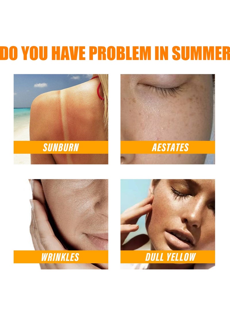 EELHOE Sun Cream for UV Anti-Oxidation Reduce Skin Damage SPF 90Moisturizing Sun Cream SPF90++ - Image 3