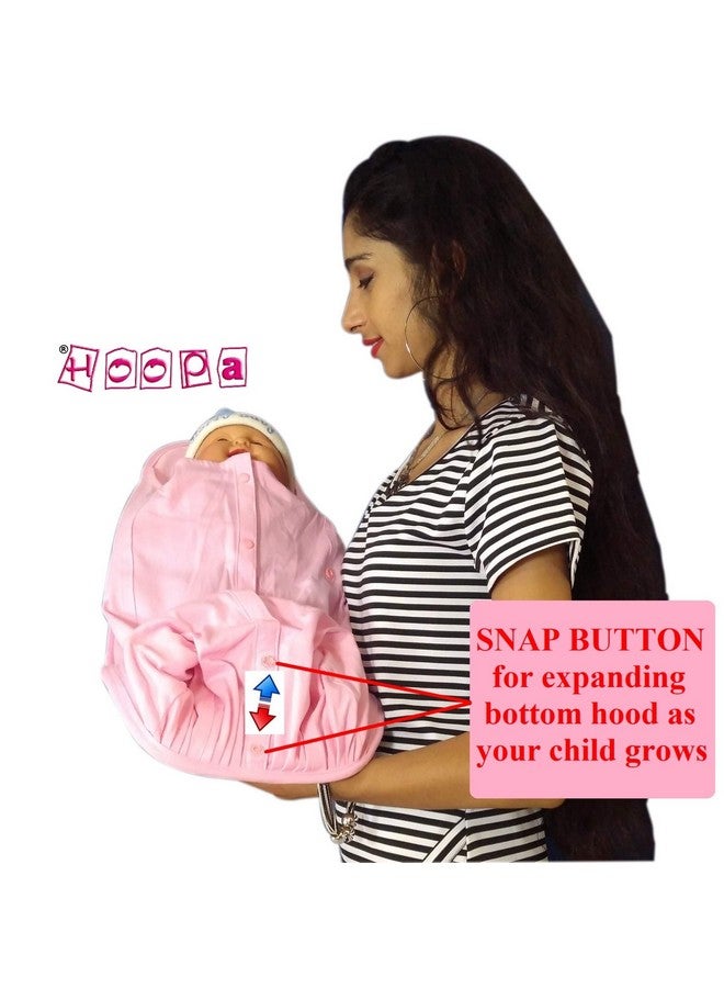 هوبا وسادة رضاعة قطنية 2 في 1 بغطاء وردي | وسادة رضاعة مع غطاء | وسادة رضاعة مع غطاء حاملة أطفال، حاملة متكئة، حاملة أطفال - Image 2