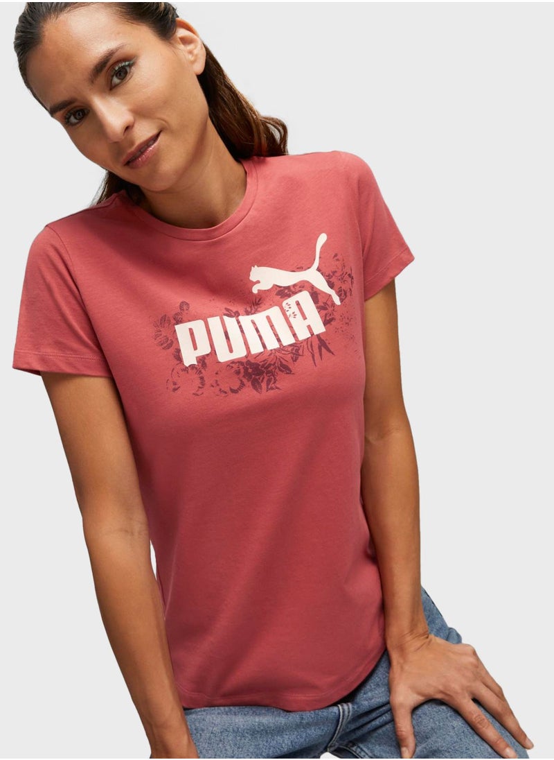 PUMA - Flower Nostalgia Graphic T-Shirt - Image 1