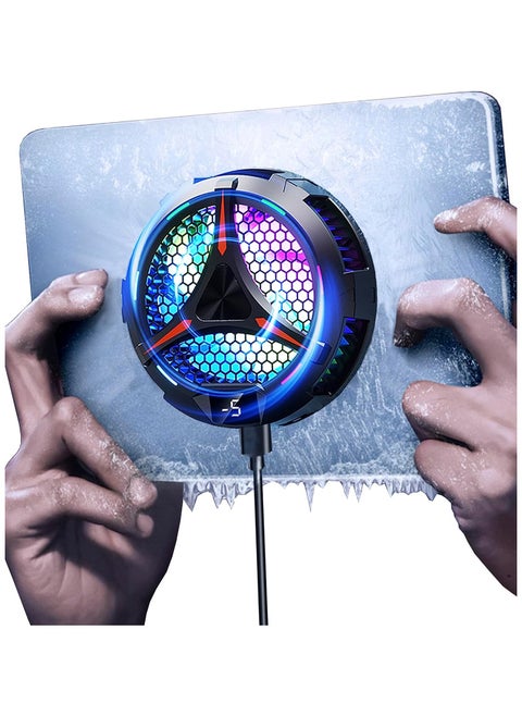 Pad Cooler with 1 Magnet sheet, 100 mm Diameter Magnetic Tablet Cooler, Tablet Cooling Fan 20W Power Driver, with Temperature Display Radiator