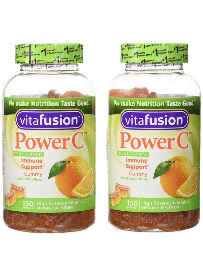 Vitafusion Power C Adult Vitamins Gummy, Immune Support, Natural Orange 150 ea (Pack of 2) - Image 1