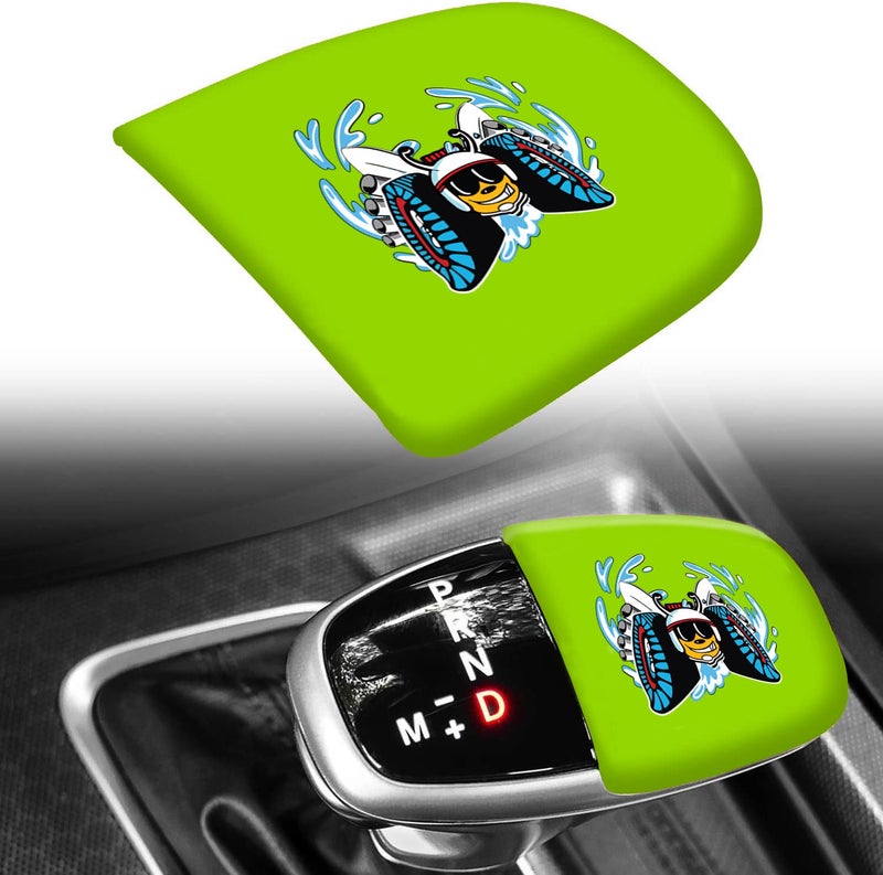 TOOLEPIC for Dodge Challenger Charger Durango Accessories 2015-2024 - Gear Shift Knob Trim Cover- ABS Plastic with Unique Scat Style Surface, Perfect for Decoration - Sublime Green - Image 1