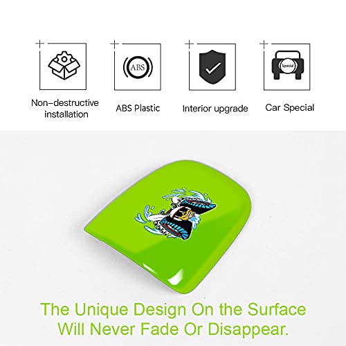 TOOLEPIC for Dodge Challenger Charger Durango Accessories 2015-2024 - Gear Shift Knob Trim Cover- ABS Plastic with Unique Scat Style Surface, Perfect for Decoration - Sublime Green - Image 3