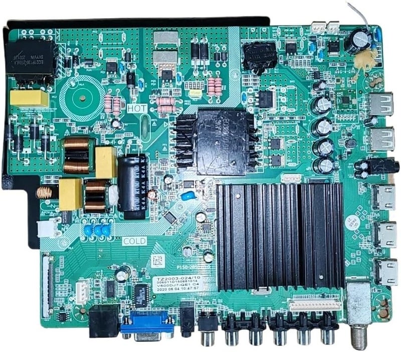 لوحة أم تلفزيون ذكي 4K P150-2851V6.0، متوافقة مع 108-123 فولت 600 مللي أمبير 1.5 جيجابايت + 8 جيجابايت V500dj7-qe1
