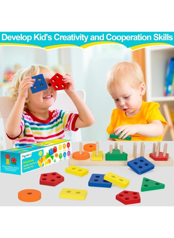 Montessori Toddler Sorting & Stacking Toy - Image 2