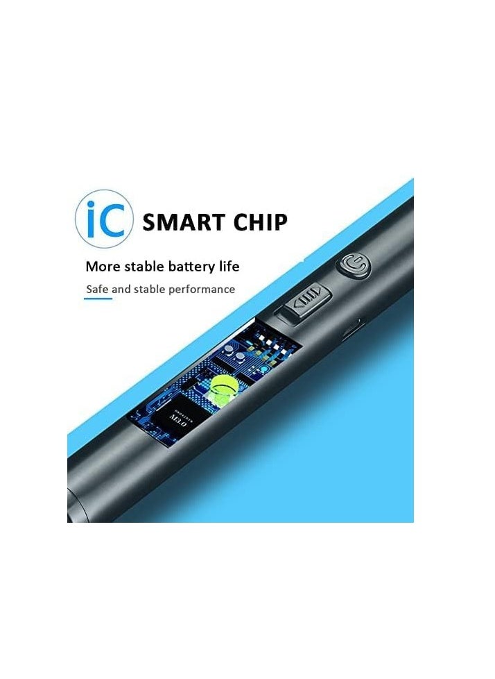 Generic - Electric Lighter: USB Type-C rechargeable electronic lighter with flameless plasma arc technology. Features a long design and smart LED battery display, perfect for camping, cooking, and home use gold - Image 1