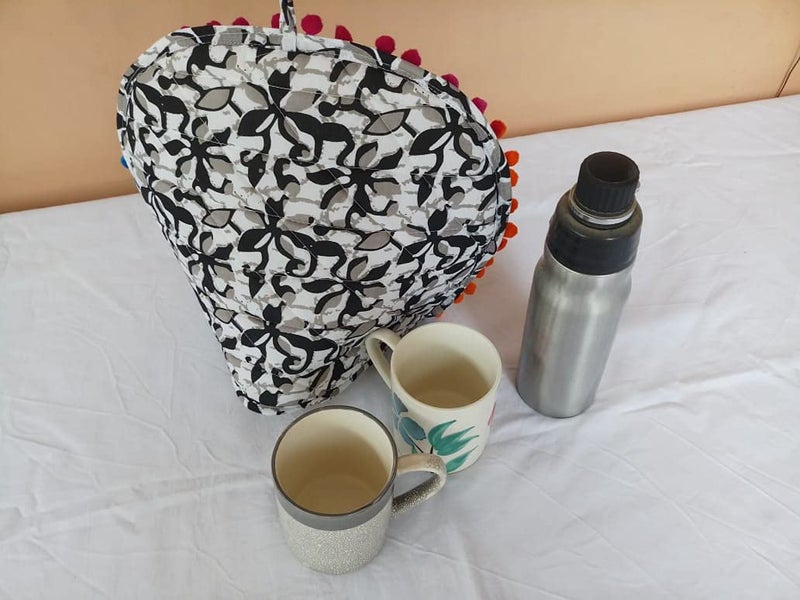 Malan Bai Mandala Tea Cozy Cover Hand Block Winter Tea Cozy Cotton Tea Kettle Warmer Pot Cover Hot Coffee Cover Handamde Kitchen Décor Brand: Malan Bai - Image 5