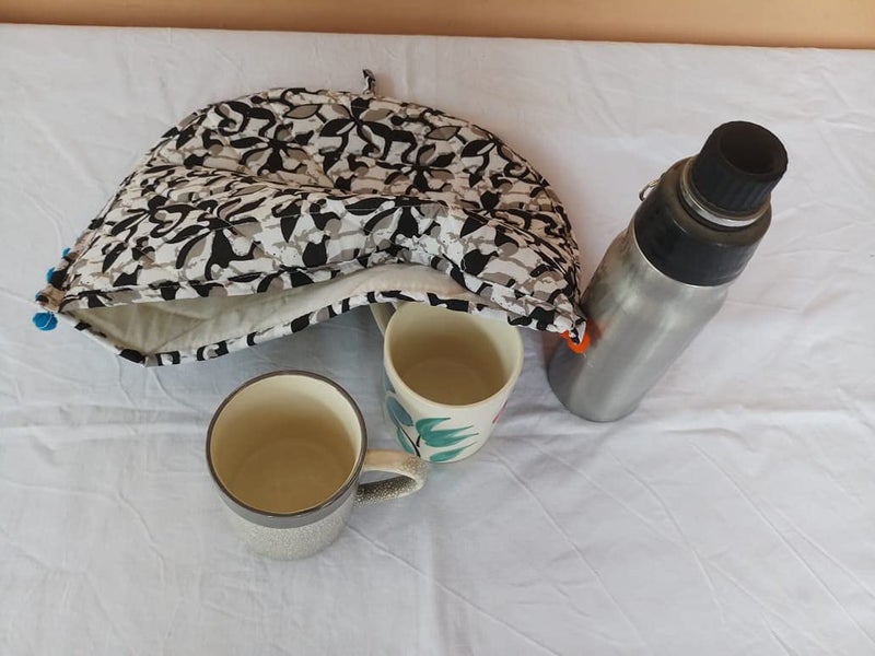 Malan Bai Mandala Tea Cozy Cover Hand Block Winter Tea Cozy Cotton Tea Kettle Warmer Pot Cover Hot Coffee Cover Handamde Kitchen Décor Brand: Malan Bai - Image 3