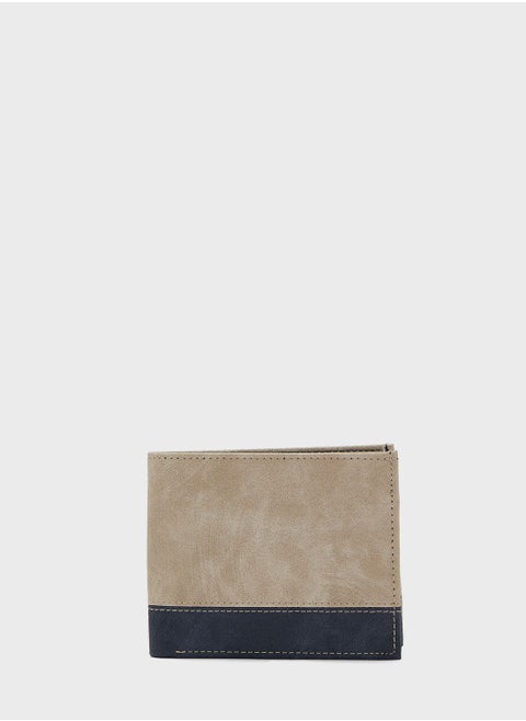 Color Block Bi Fold Wallet