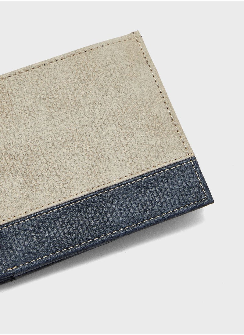 Color Block Bi Fold Wallet