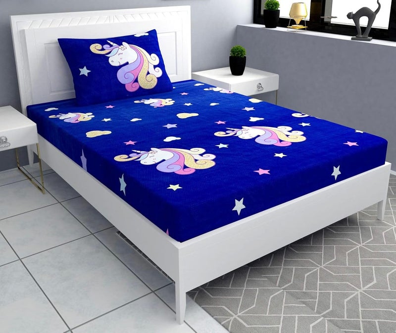 OMAJA HOME OMAJA HOME Digital Print Combo Pack of 3 Single Bed Sheet 3 Bed Sheet and 3 Pillow Cover Special for Kids Room Multicolor_07  - Image 3