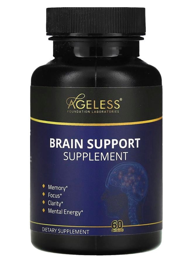 Ageless Foundation Laboratories Brain Support Supplement 60 Capsules  - Image 1
