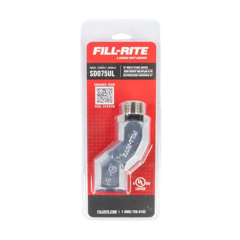 Fill Rite S075H1314 3/4 Inch Multi Plane Swivel with 360 Degree Swivel and Double O Ring Seals for Fuel Transfer Pumps and Hoses - Image 4