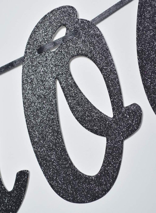 FOZEE Born to Rock Glitter Banner for Rock Birthday Party Decorations (Black) - Image 4