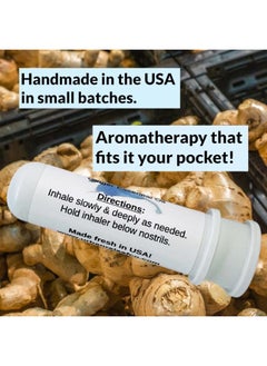 Urban ReLeaf Ginger Essential Oil Aromatherapy Nasal Inhalers, Set of 2 — Pure Undiluted Spice Oil, Easy Open Snap Top. Made in USA. Alcohol-Free. No Mess. Pocket Size.  - Image 3