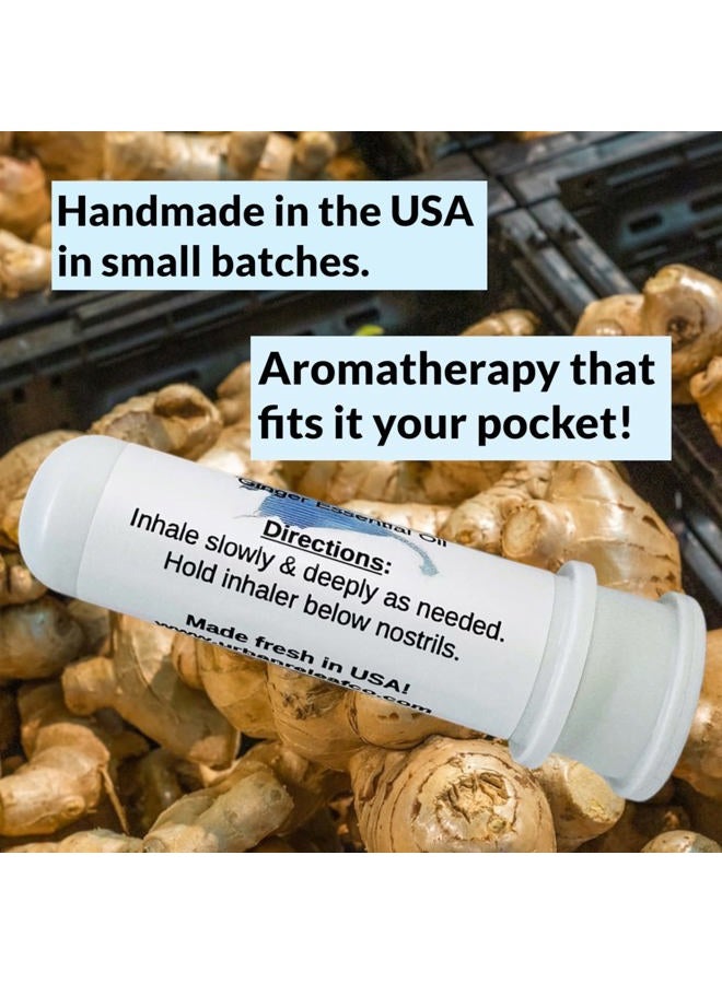Urban ReLeaf Ginger Essential Oil Aromatherapy Nasal Inhalers, Set of 2 — Pure Undiluted Spice Oil, Easy Open Snap Top. Made in USA. Alcohol-Free. No Mess. Pocket Size. - Image 3