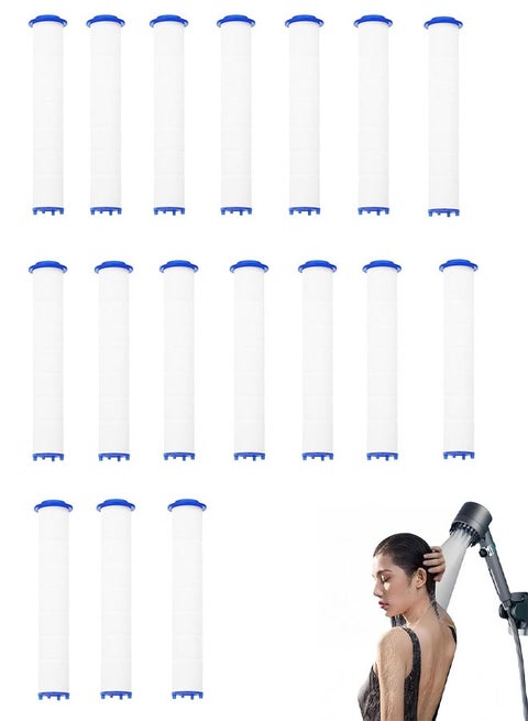 16 Pcs Shower Head Filter 6CM PP Cotton Filter Cartridge Replacement High-Pressure Handheld Fan Shower Jet Sets