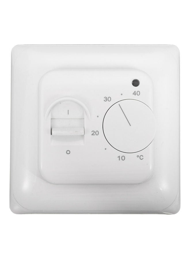 Mechanical Floor Heating Thermostat With Sensor White - Image 1