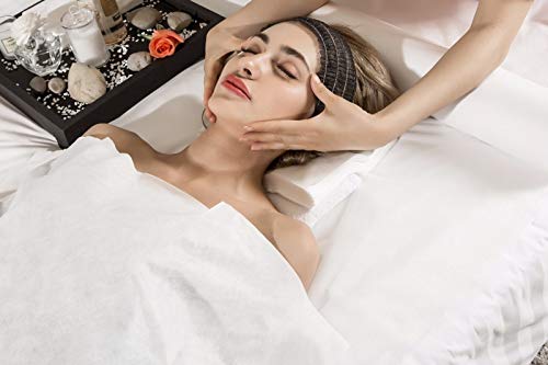 LIFESOFT 100 Count Disposable Facial Spa Headbands Individual Wrapped (Black) - Image 3