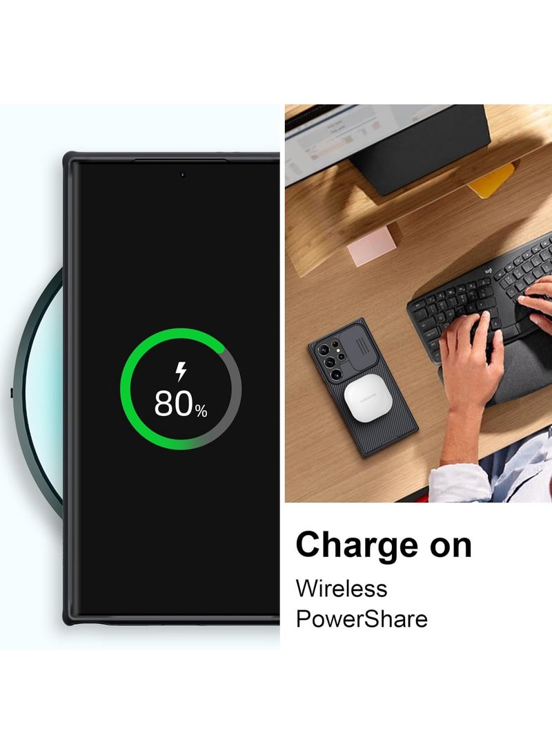 Nillkin Galaxy S24 Ultra Case with Camera Cover CamShield Pro for Samsung S24 Ultra 5G Phone Case Slim Fit Thin Shockproof Cover Galaxy S24 Ultra Black - Image 3