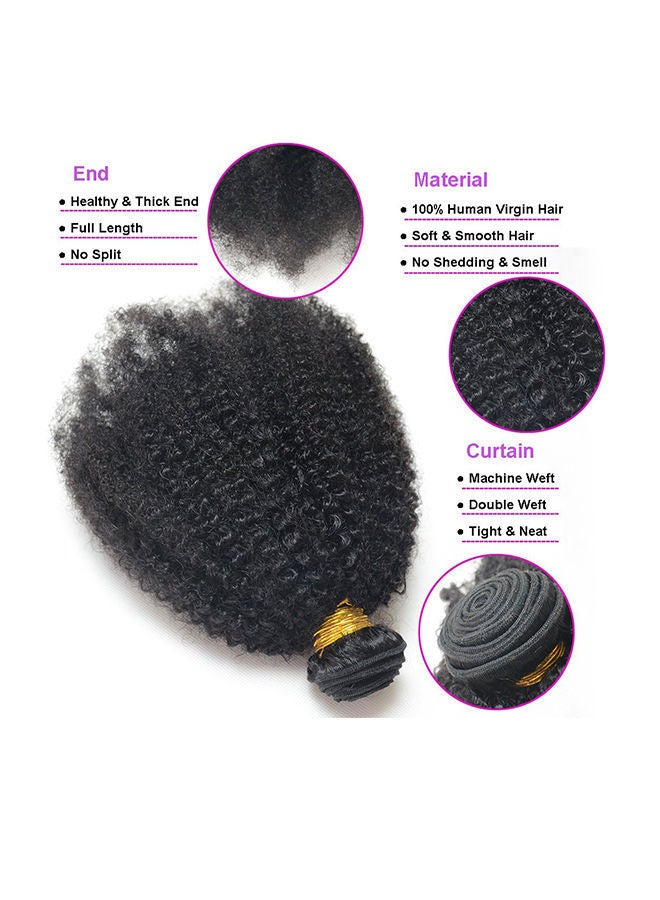 NIBEMINENT Weave Human Hair Extension Black 14inch - Image 3