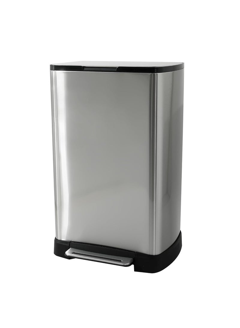 Umai UMAI Stainless Steel Dustbin With Lid 30 L Dustbin For Kitchen Pedal Dustbin With Inner Bucket Dustbin For Bathroom Dustbin For Bedroom Activated Carbon Filters Silver  - Image 3