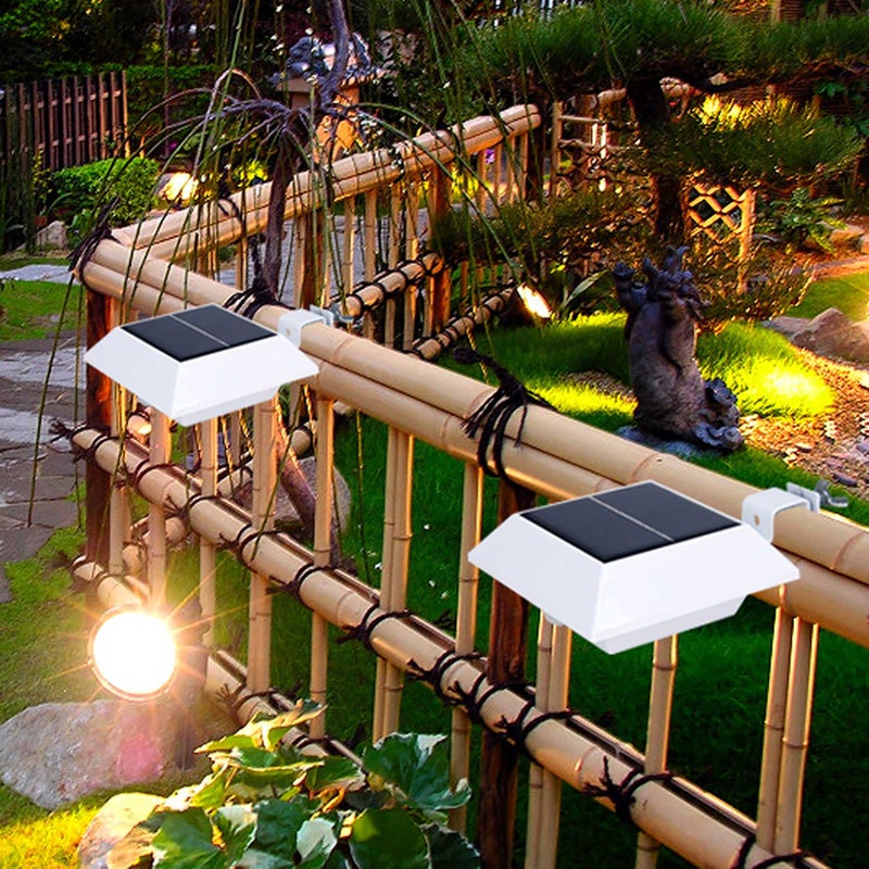 6 LED Waterproof Solar Power Fence Light Garden Security Gutter Lamp Outdoor Decor - Image 4