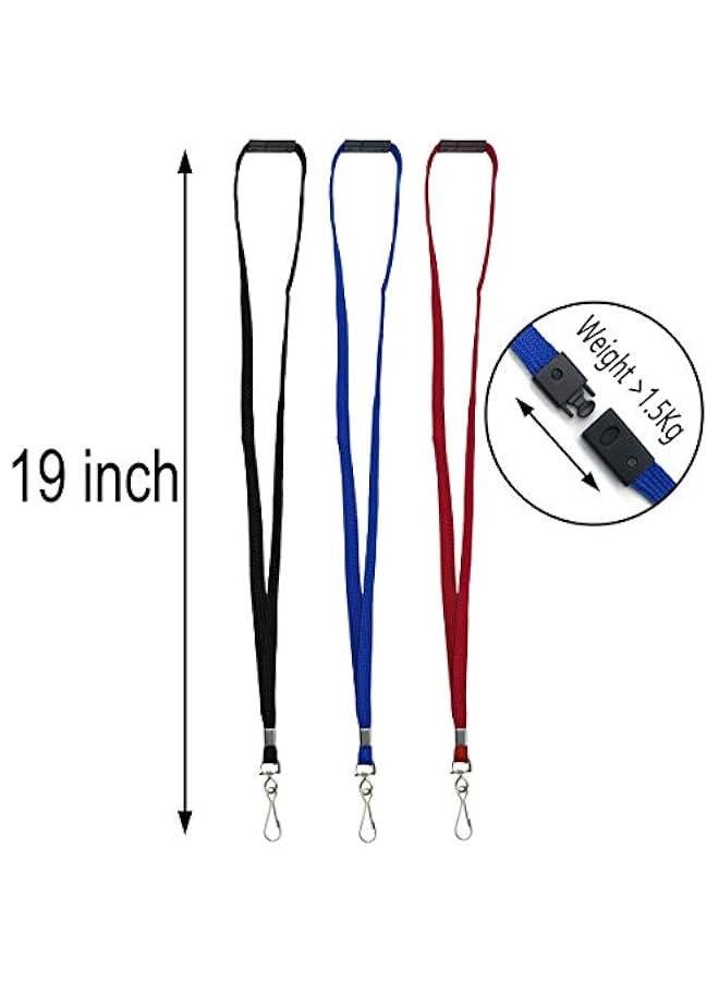 Generic Lanyards Safety Red Lanyards Neck Flat Premium Breakaway Badge Lanyard with J-Hook for ID Nametag Badge Holder (Red, 50 PCS) - Image 2