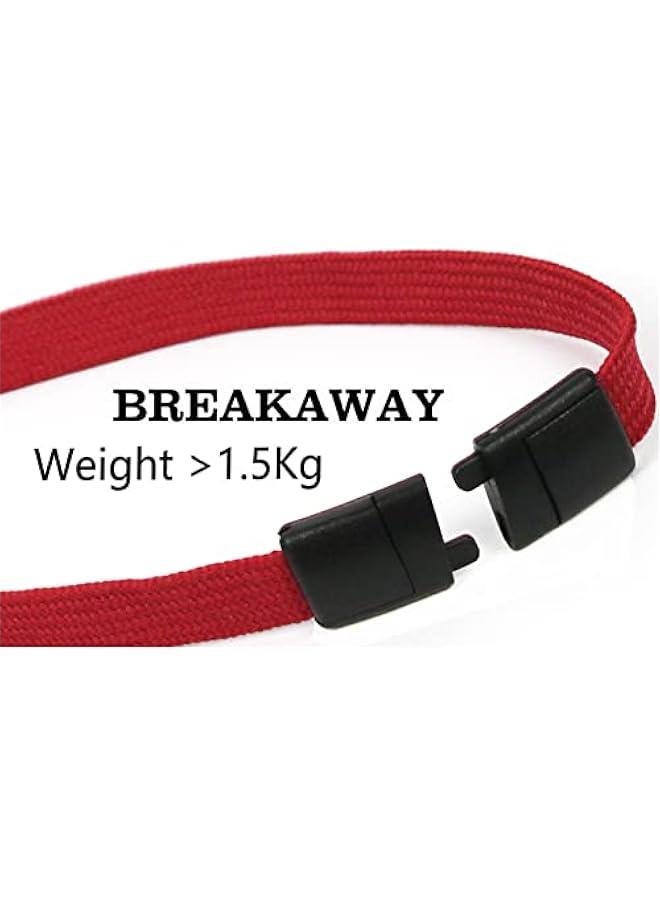 Generic Lanyards Safety Red Lanyards Neck Flat Premium Breakaway Badge Lanyard with J-Hook for ID Nametag Badge Holder (Red, 50 PCS) - Image 3