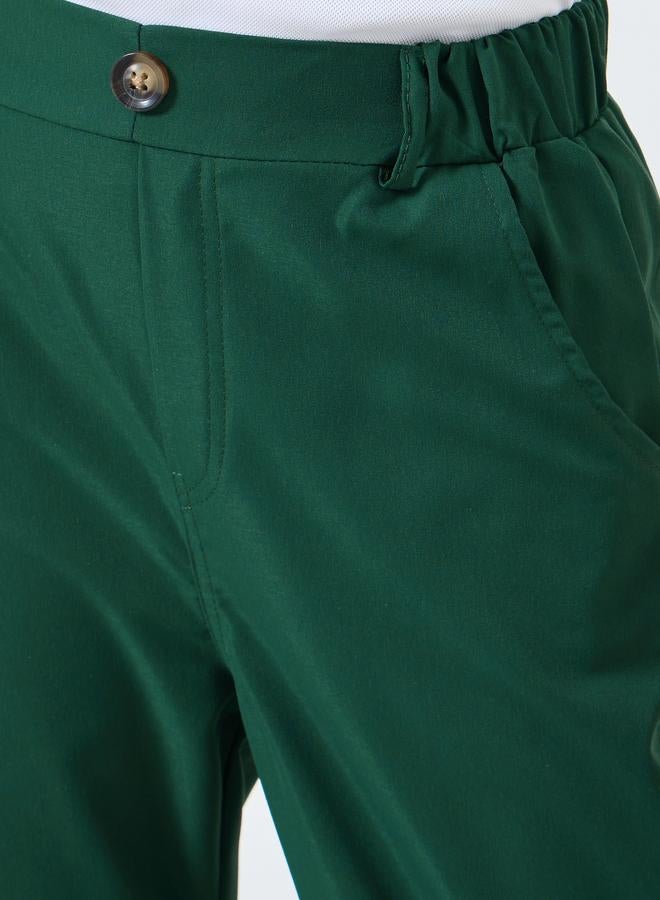 ستايلي بنطال سادة بخصر مطاطي - Image 3