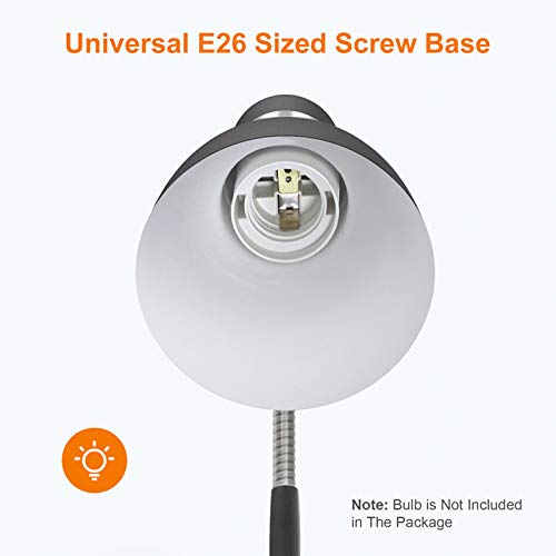 LEPOWER Metal Desk Lamp, Eye-Caring Table Lamp, Study Lamps with Flexible Goose Neck for Bedroom, Home Office (Matte Black) - Image 3