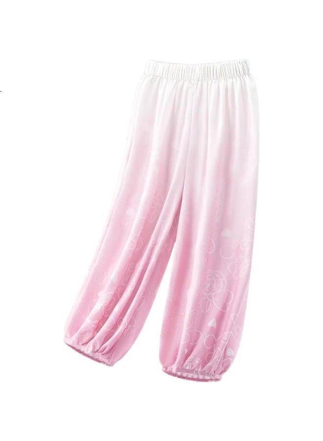 Disney Ice Silk Lantern Pants Girls' Pants Summer Thin Cool Breathable Children'S Mosquito-Proof Pants Sm97838 Pink 150 - Image 2