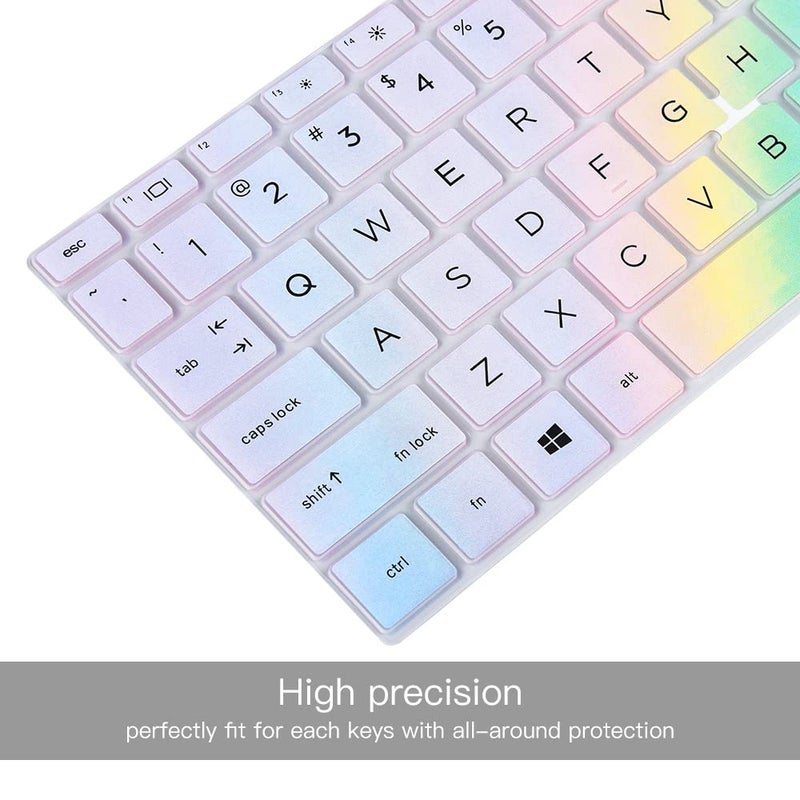 imComor Keyboard Cover for 2021 2022 HP EliteBook 840 G7 G8 14 Inch Notebook Keyboard Skin, HP EliteBook 845 G8 G7 14 Inch Notebook Keyboard Skin Cover Protector, Colorful Rainbow - Image 3