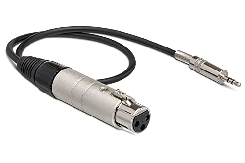 Hosa MIT-156 Impedance Transformer, XLR3F to 3.5 mm TRS, 18 Inch - Image 2