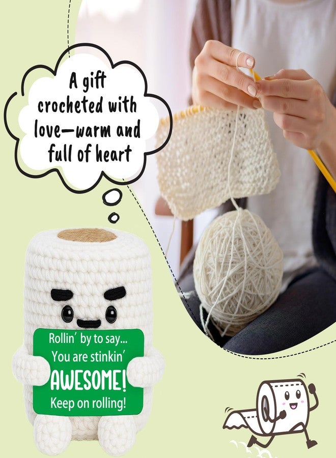 TuSuQing Emotional Inspirational Support Boss Day Gifts for Women Men Birthday Friendship Gifts for Boss Friend Sister Coworker Funny Christmas Easter Encouragement Gifts Handmade Positive Crochet Desk Decor - Image 3