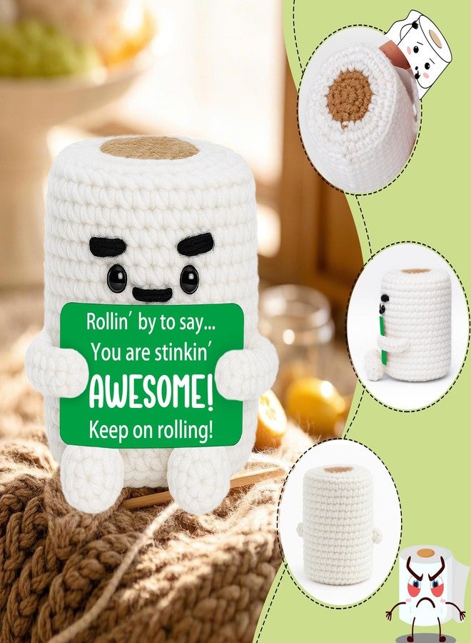 TuSuQing Emotional Inspirational Support Boss Day Gifts for Women Men Birthday Friendship Gifts for Boss Friend Sister Coworker Funny Christmas Easter Encouragement Gifts Handmade Positive Crochet Desk Decor - Image 5