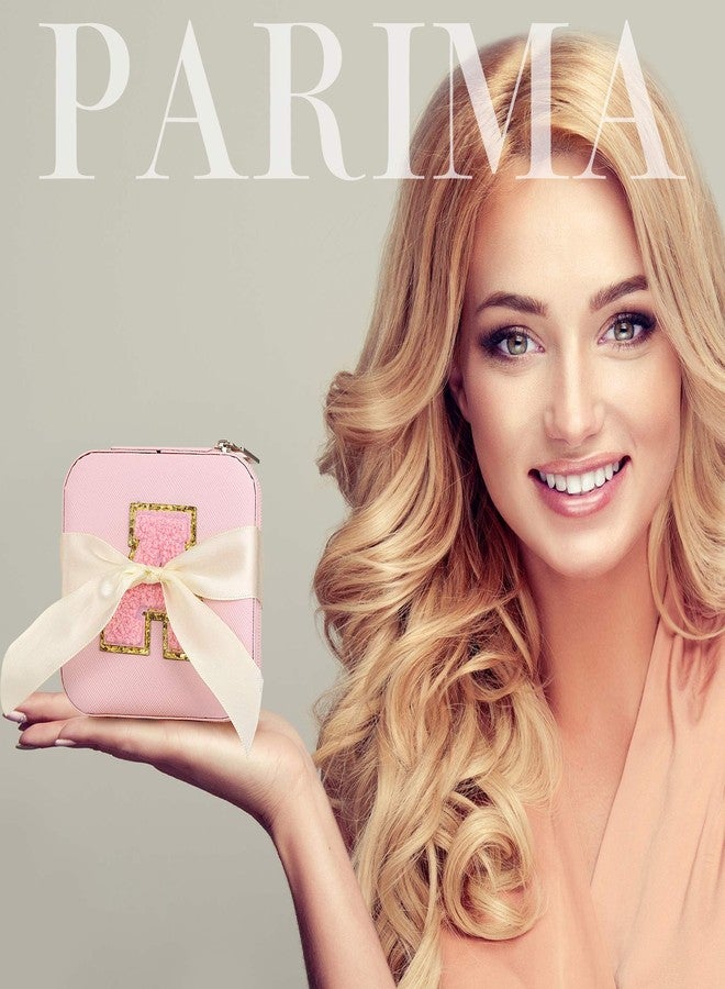 Parima Jewelry Organizer Box, Jewelry Organizer Travel Jewelry Case | Ring Organizer Necklace Organizer Earring Organizer Box | Jewelry Travel Organizer | Small Jewelry Organizer - Letter M, Pink - Image 4