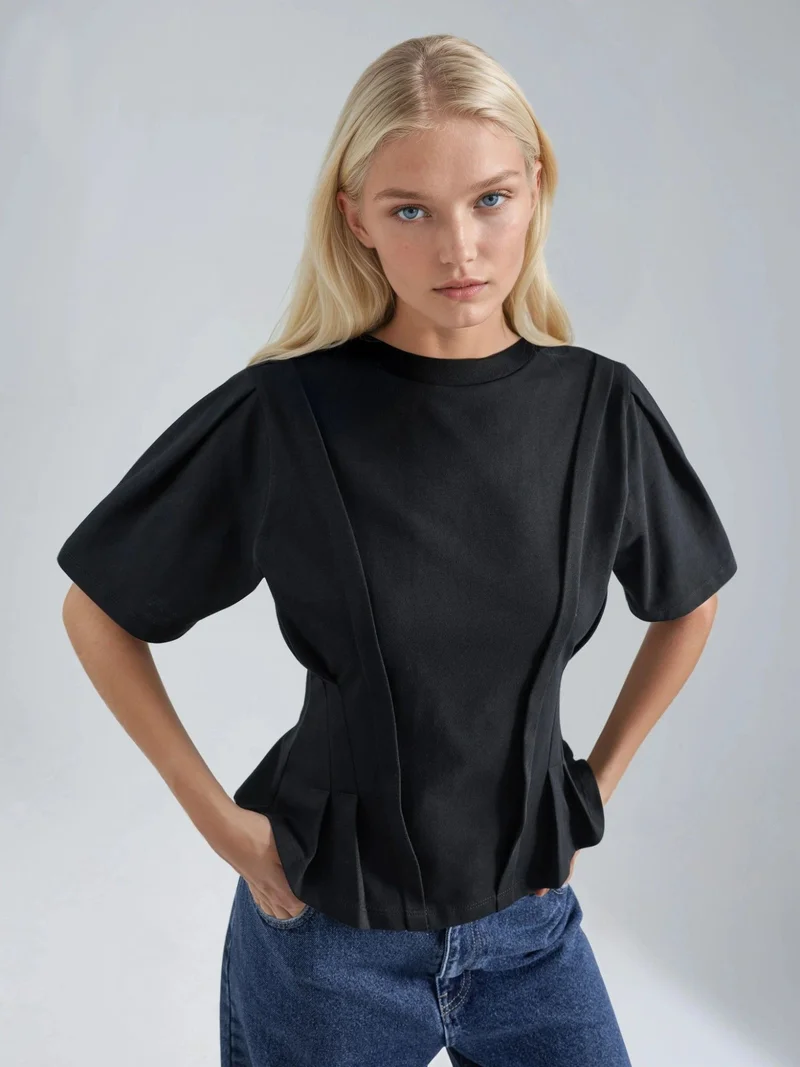 HICCUP Fitted Crew Neck T-Shirt