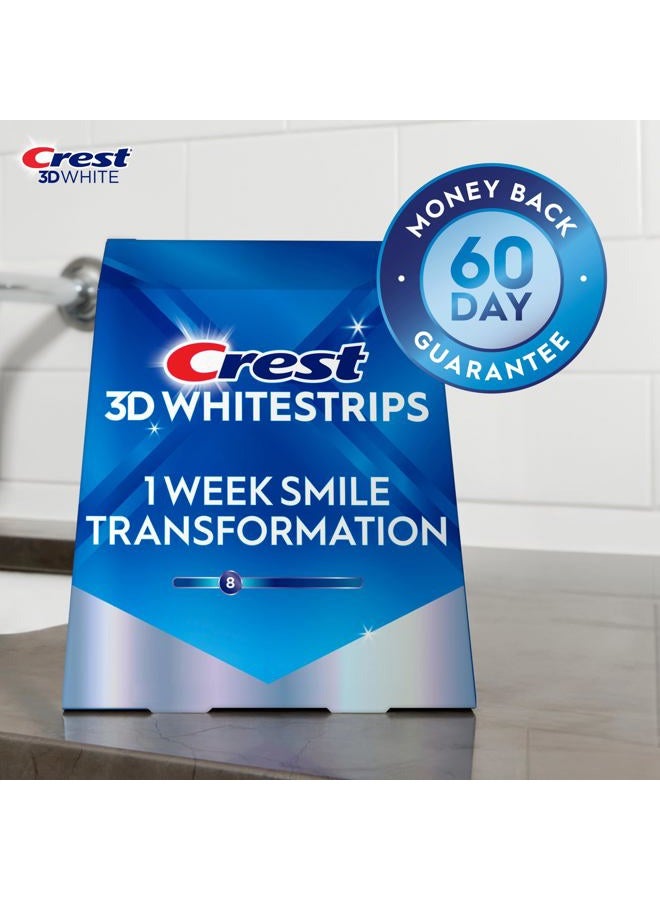 Crest 3D Whitestrips, 1 Week Smile Transformation, Whitestrips 3D White, Teeth Whitening Strip Kit, 14 Treatments (Each with 1 Upper/1 Lower), 28 Strips - Image 4