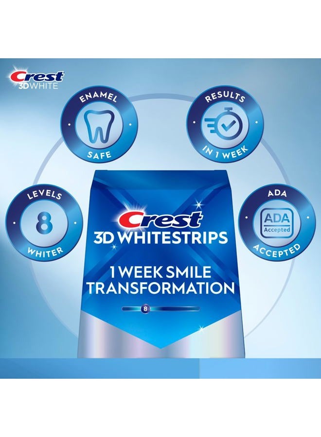 Crest 3D Whitestrips, 1 Week Smile Transformation, Whitestrips 3D White, Teeth Whitening Strip Kit, 14 Treatments (Each with 1 Upper/1 Lower), 28 Strips - Image 3