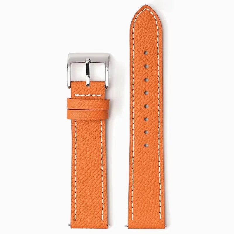 Bluejw Full Grain Genuine Calf Leather Replacement Watch Strap with Stainless Steel Buckle for Men and Women – 18mm 20mm 22mm - Image 1