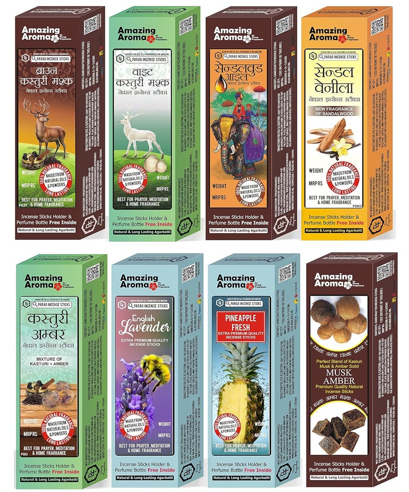 Parag Fragrances Agarwood Oil Dhoop Sticks Pack of 1 x 100 Extra Dhoop Sticks Natural Dhoop Sticks Enriched Made with AgarwoodOud Oil Oud Chips Powder - Image 5