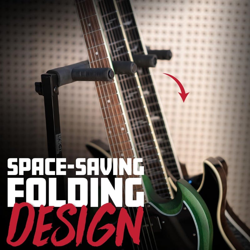 Gator Rok-It Collapsible Folding Guitar Rack Stand for 3 Guitars â€“ Fits Acoustic, Electric, or Bass Guitars â€“ Portable, Durable, Space-Saving Storage (RI-GTR-RACK3) - Image 5